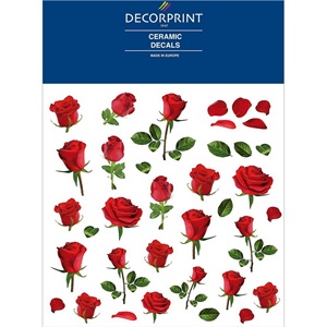 Decals, Røde roser 20 x 20cm